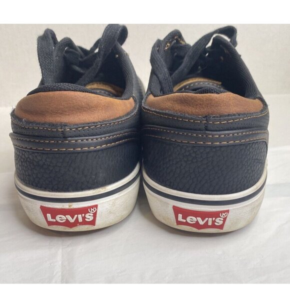 Levis Strauss Black Casual Mens Tennis Shoes Sneakers Comfort Flats Walk Size 8 - Picture 3 of 6